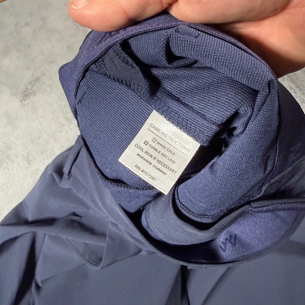 Mizzen + Main Mens Helmsman Pants 35x32 Slim Fit Chino Navy Solid Navy 1BO-0965 - Picture 10 of 12